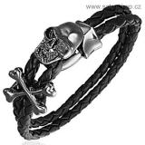 Náramek - Pirate Skull Leather