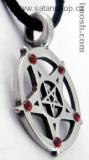  Amulet - Pentagram Red Stone