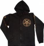 Mikina - Baphomet Gold pánská se zipem