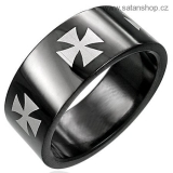 Prsten - Iron Cross 316L Black