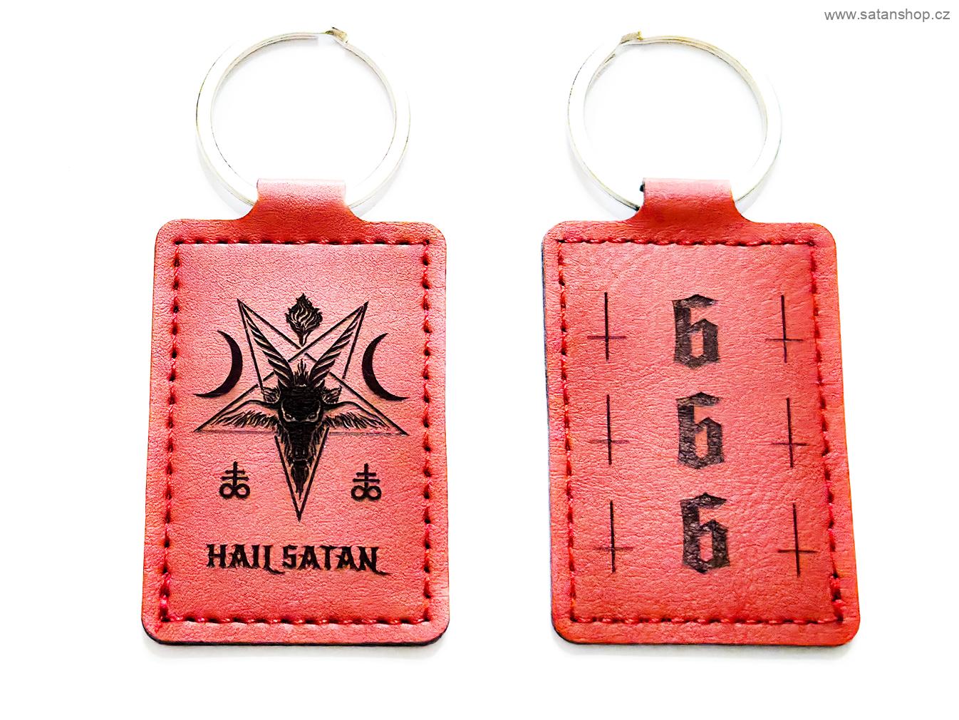Klíčenka - Hail Satan Leather
