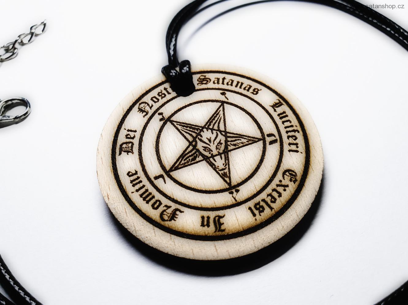 HeLLWood - náhrdelník - In Nomine Baphomet - průměr 40 mm