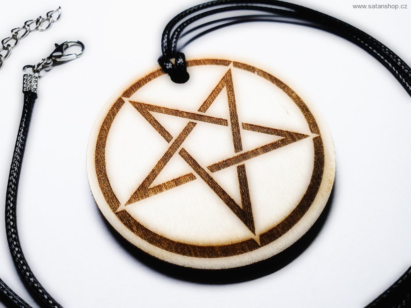 HeLLWood - náhrdelník - Pentagram - průměr 50 mm