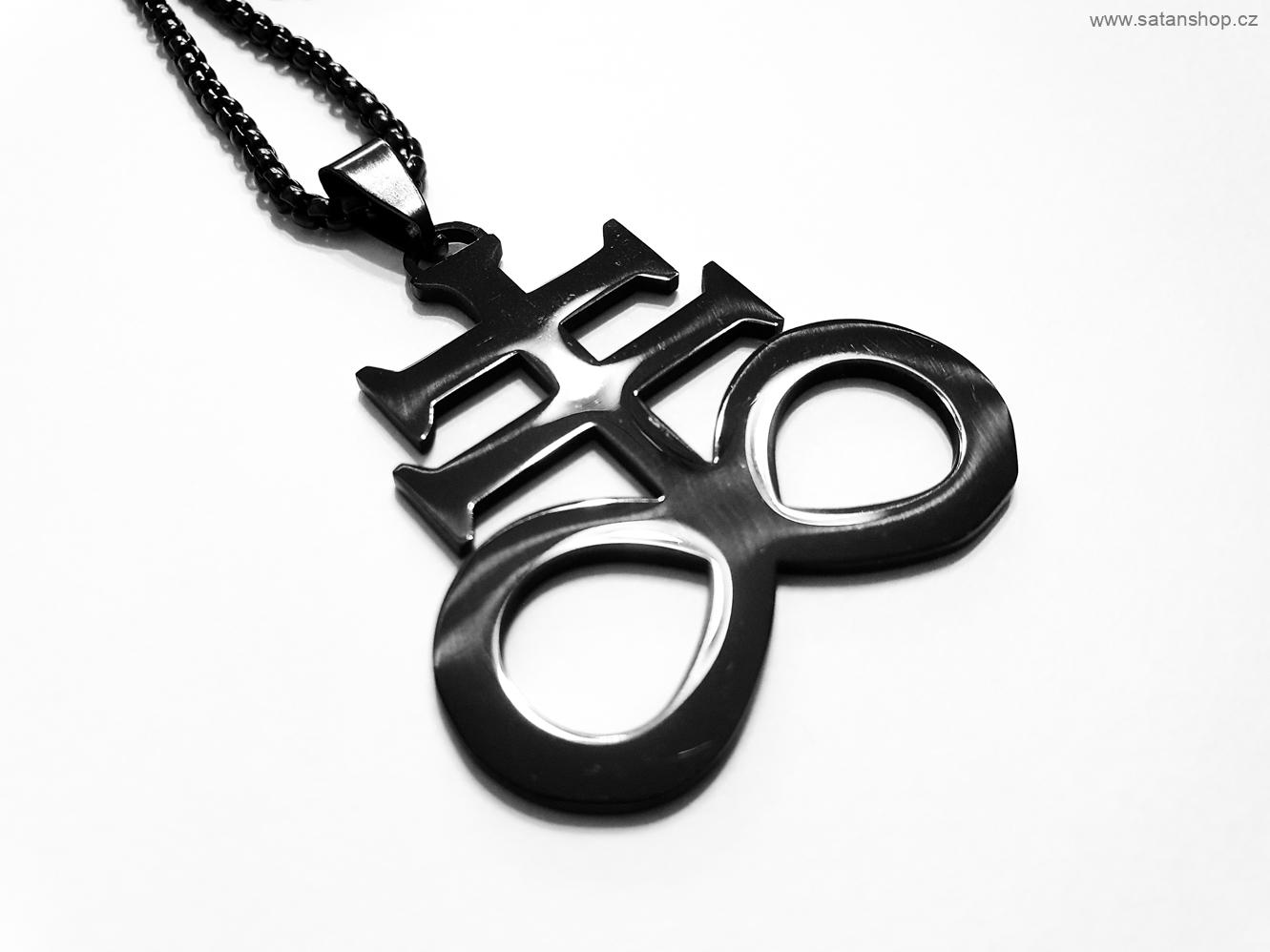 Náhrdelník - Leviathan Cross - 316L - Black 