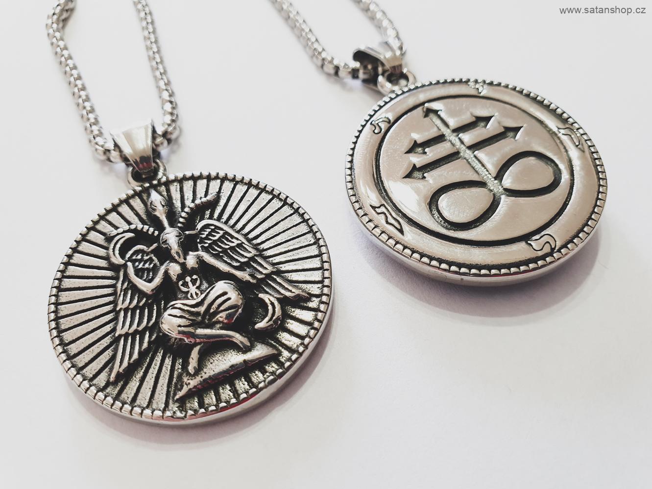 Náhrdelník - Sabbatic Baphomet - Leviathan Cross - 316L