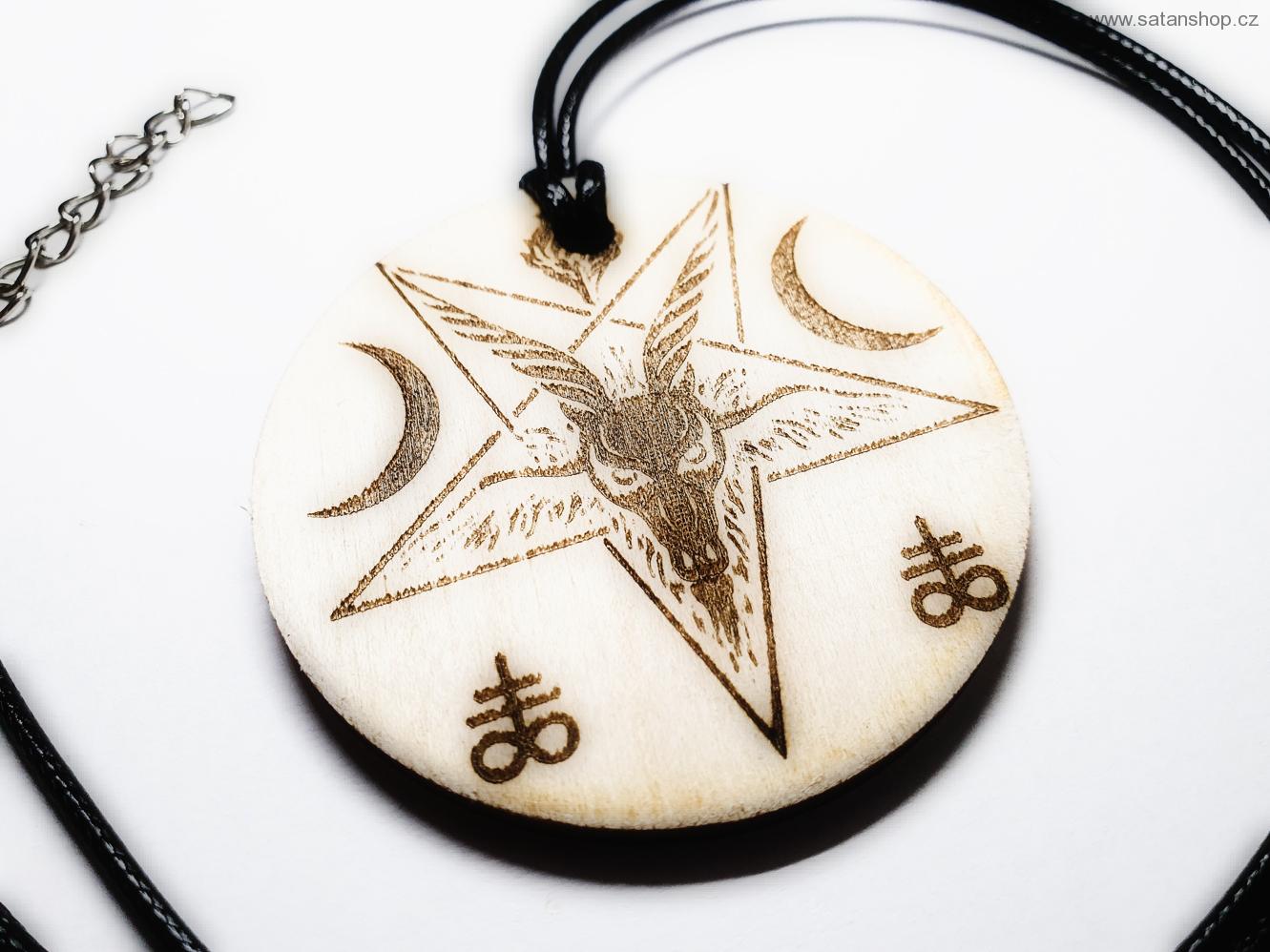 HeLLWood - náhrdelník - Baphomet Leviathan - průměr 50 mm