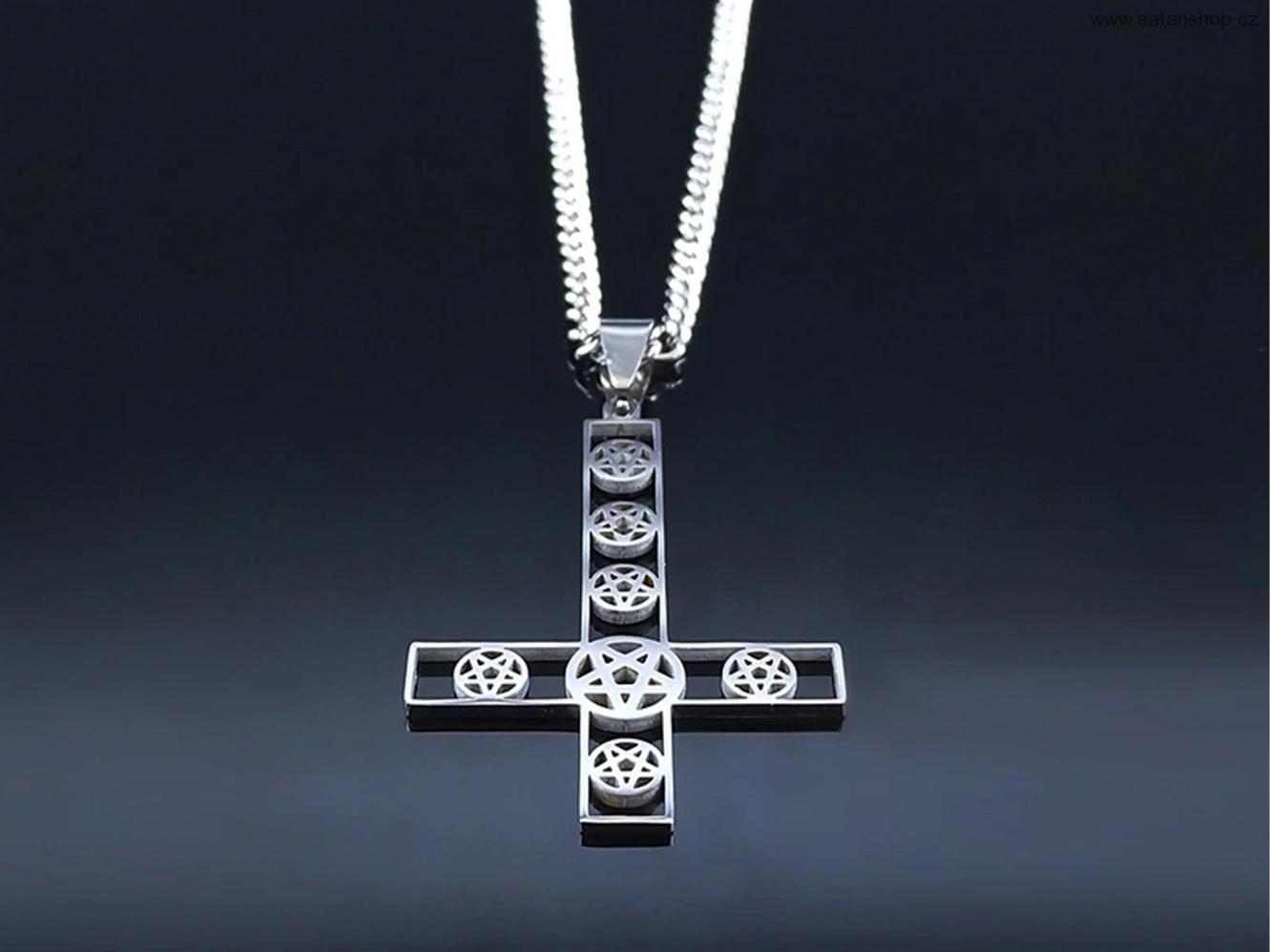Náhrdelník - Inverted Cross - Pentagramon - 316L