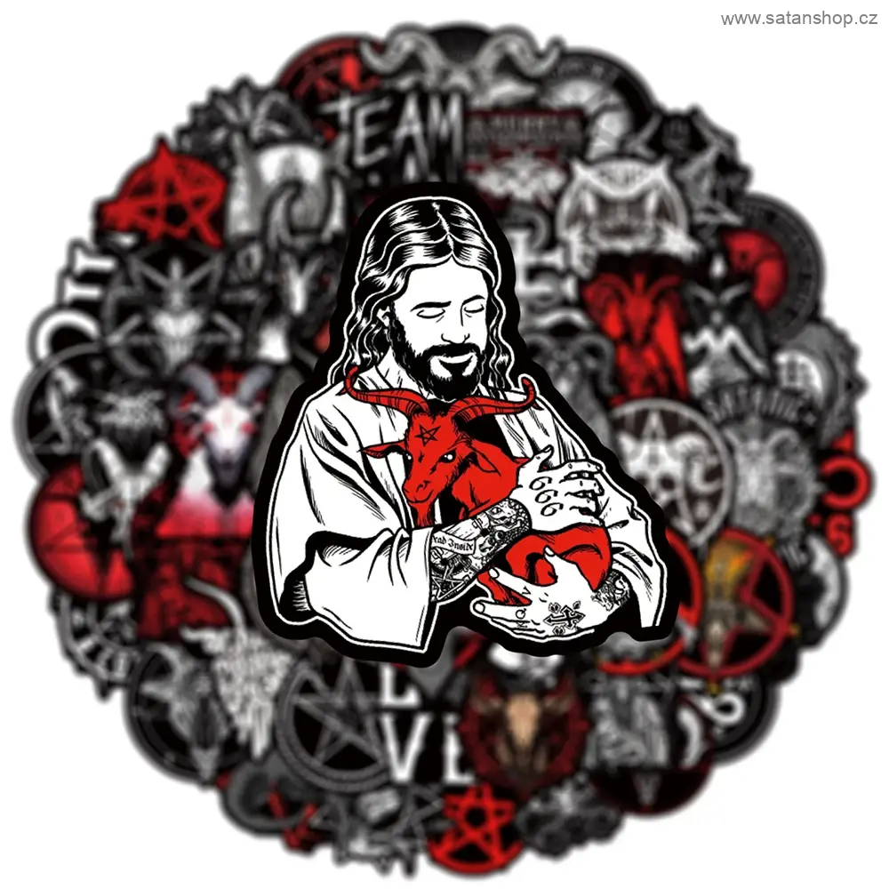 Samolepky - Satanic - set 50 ks