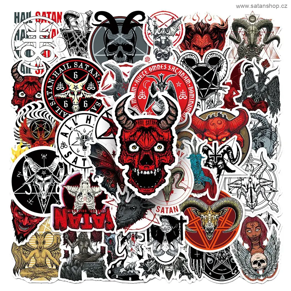 Samolepky - Satanic II - set 50 ks