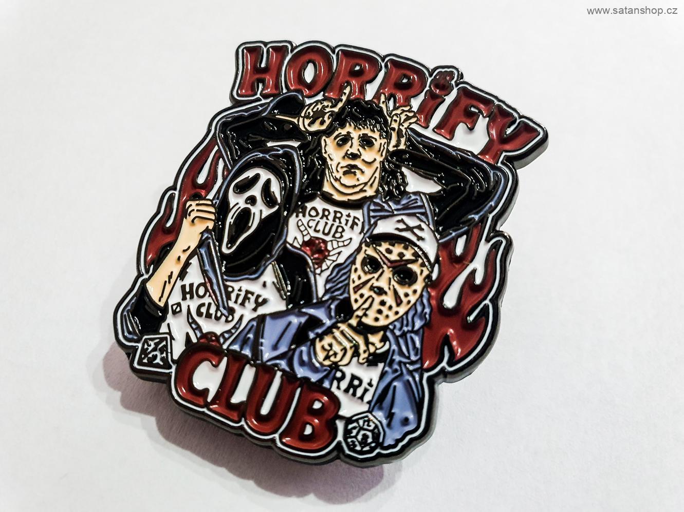 Kovový odznak - Horrify Club - s pinem