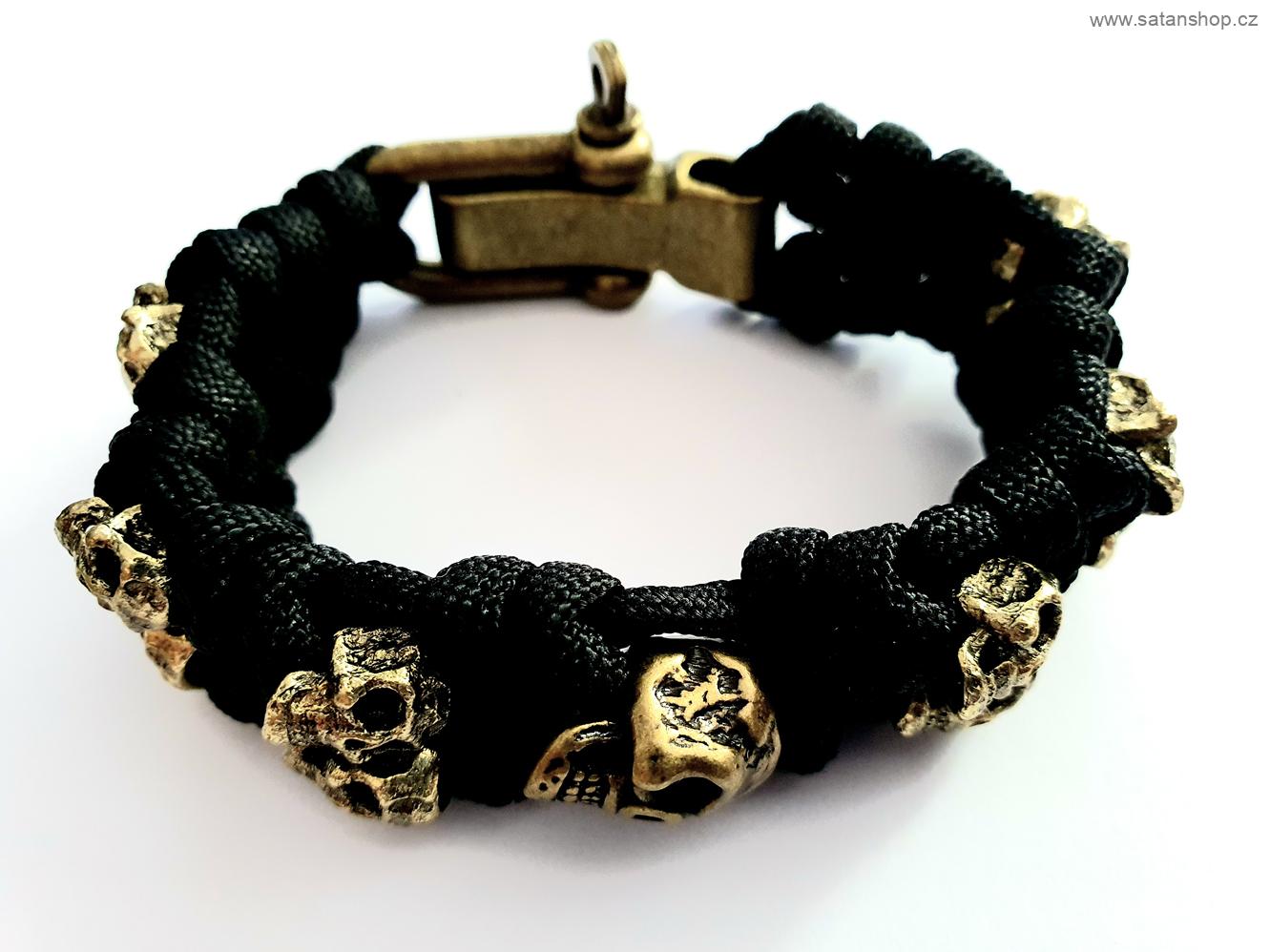 Náramek - Skulls on Hand