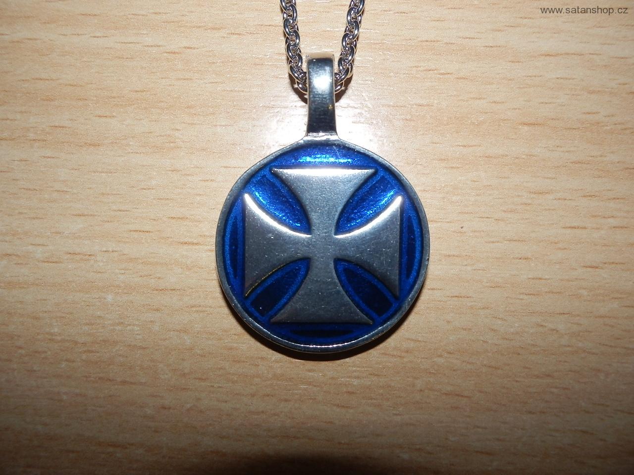 Náhrdelník - Iron Cross Blue