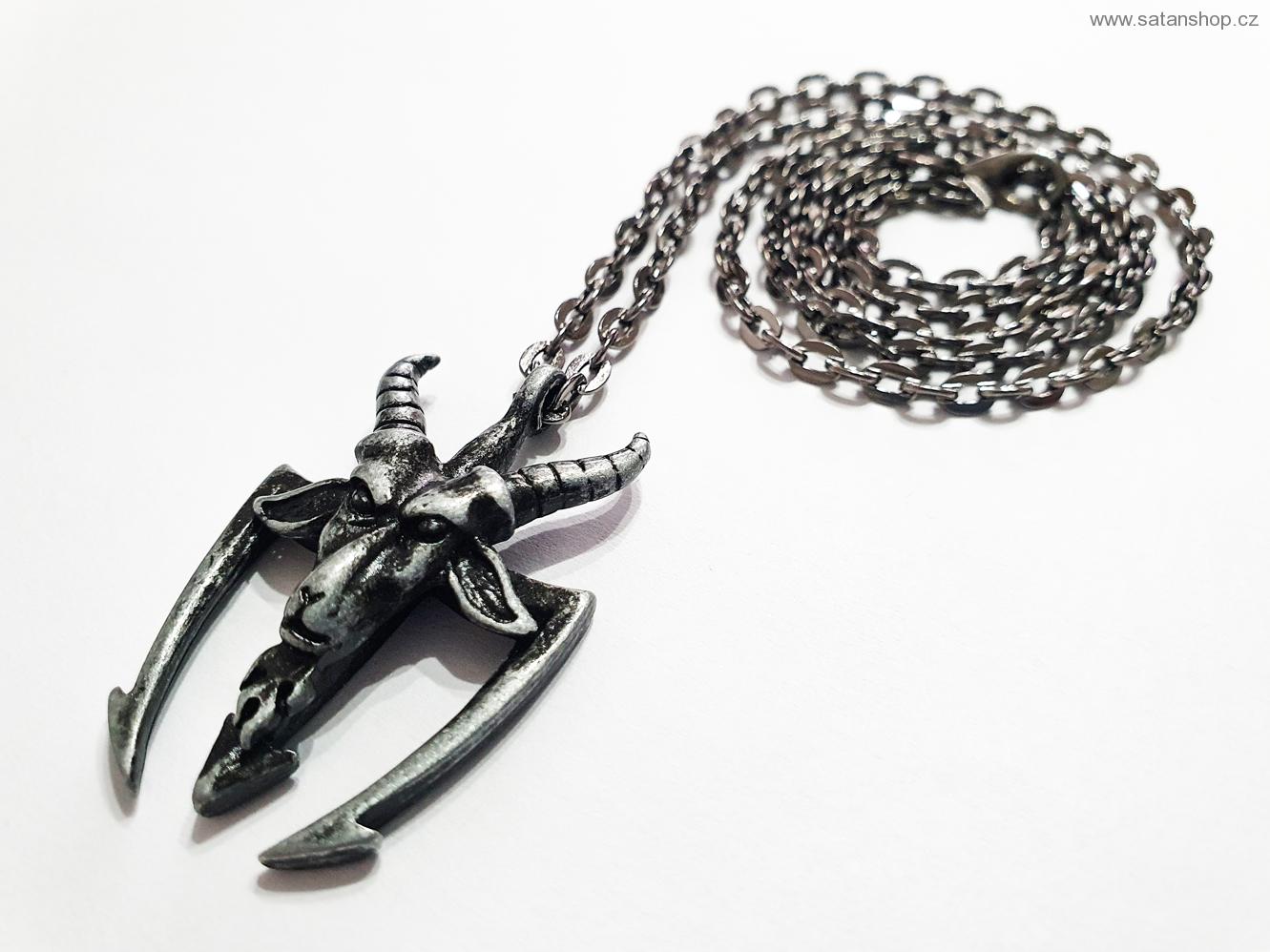 Náhrdelník - Hlava Kozla - Black Ritual