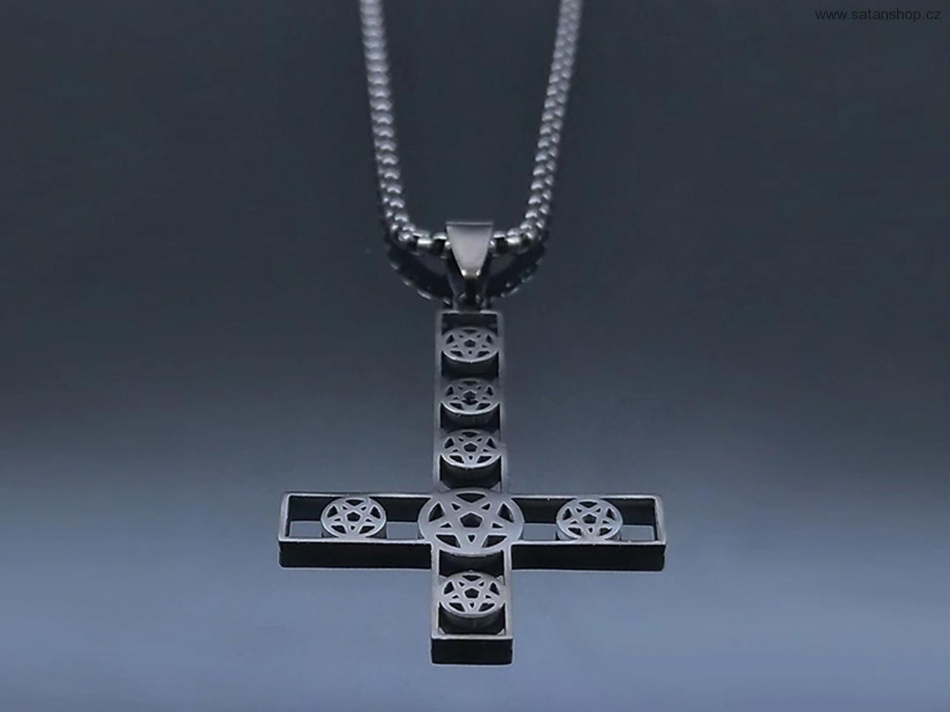 Náhrdelník - Inverted Cross - Pentagramon - 316L
