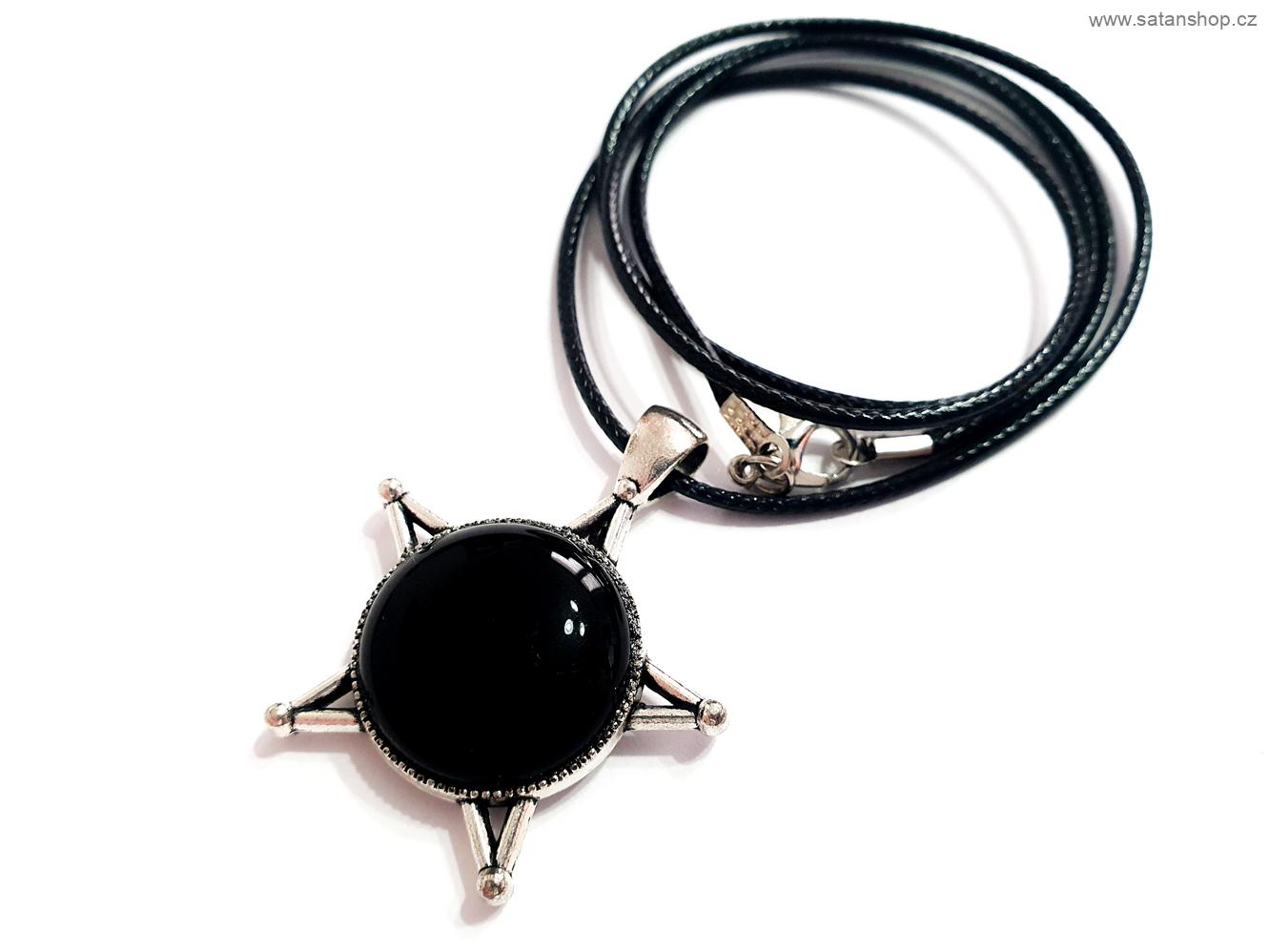 Náhrdelník - Pentagram Onyx