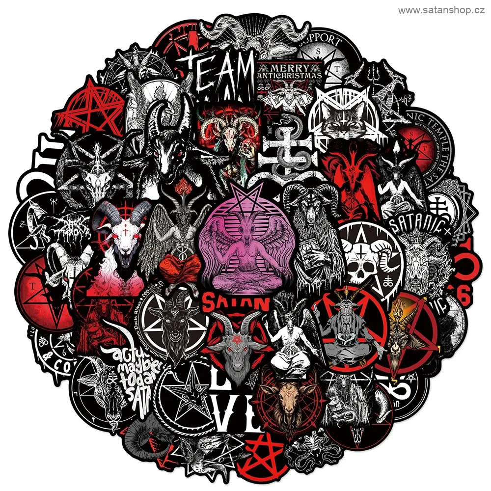 Samolepky - Satanic - set 50 ks