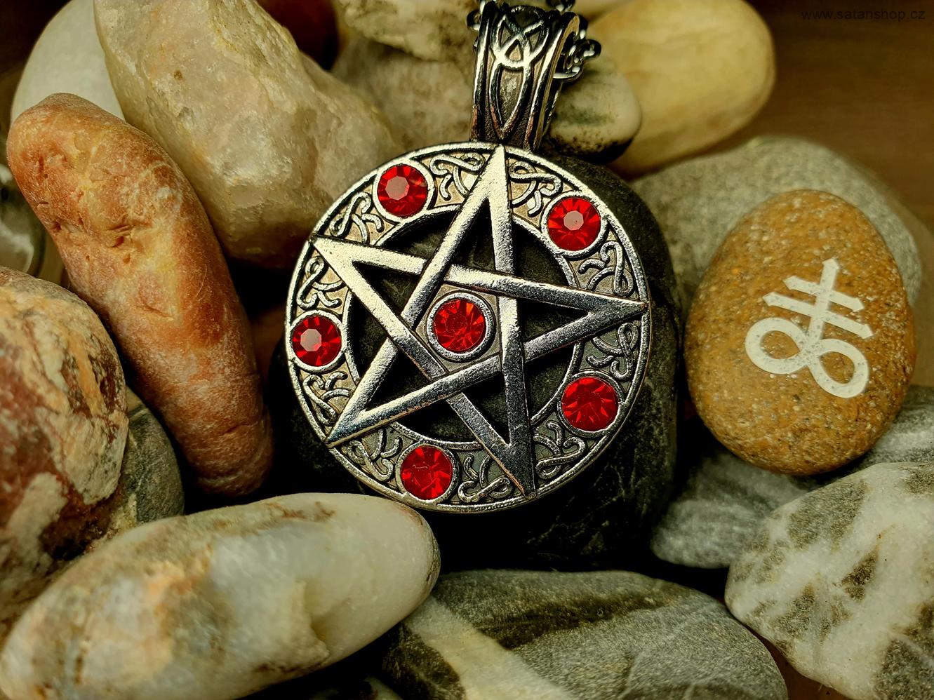 Náhrdelník - Pentagram - White Ritual - 316L