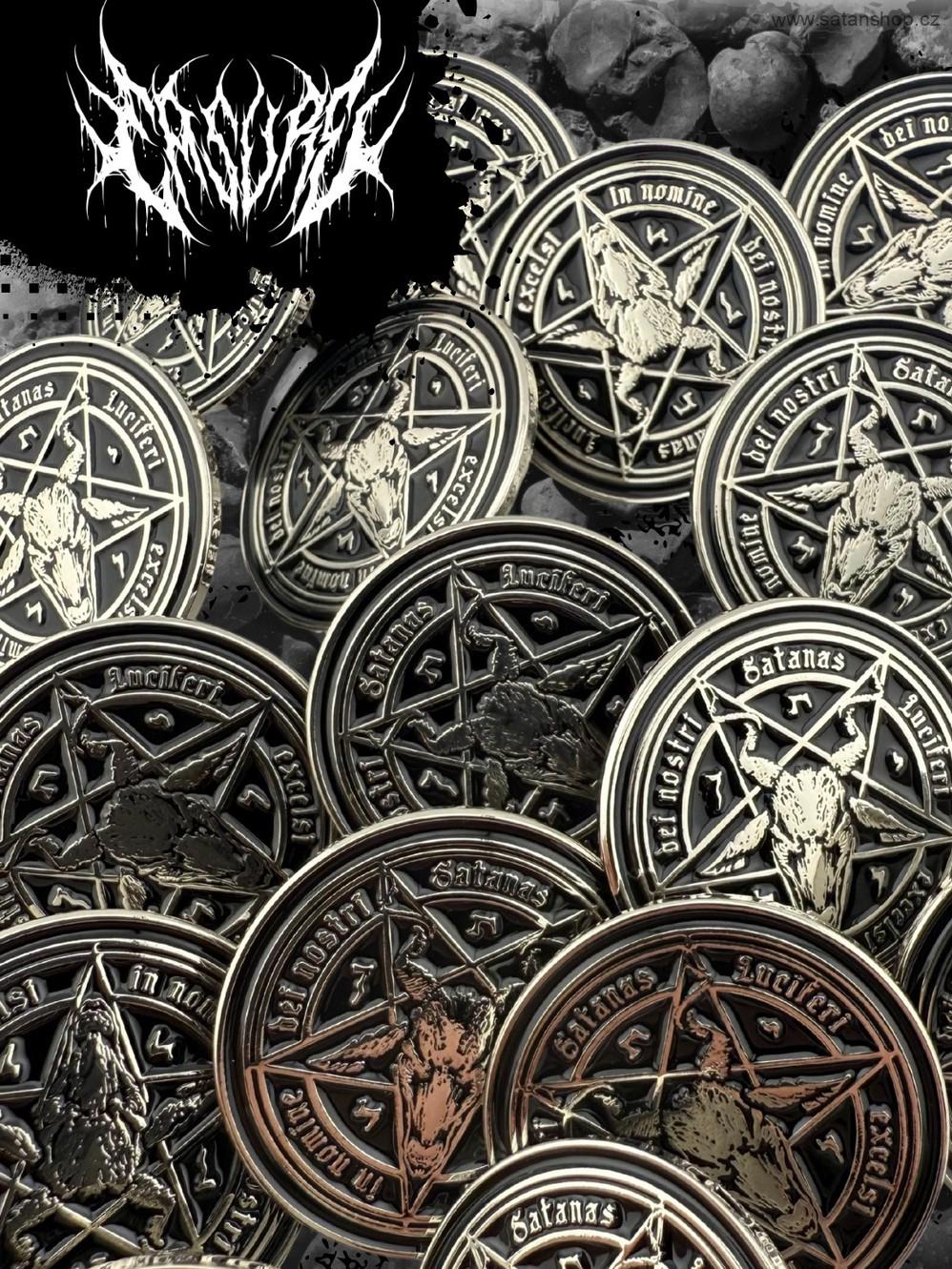 Kovový odznak - Satanas - s pinem