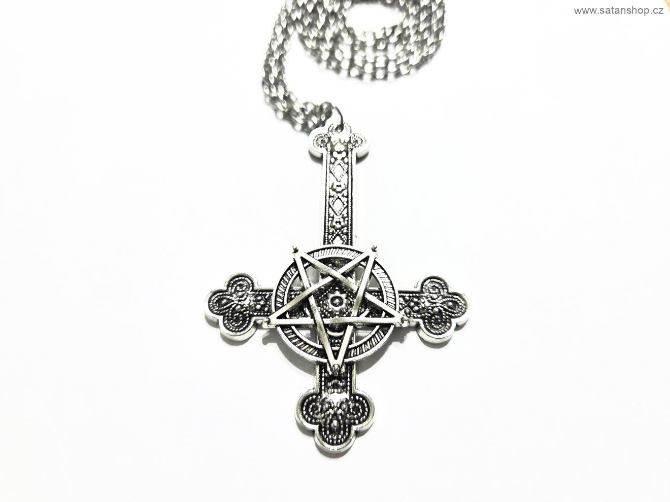 Náhrdelník - Obrácený kříž - Gothic Curse