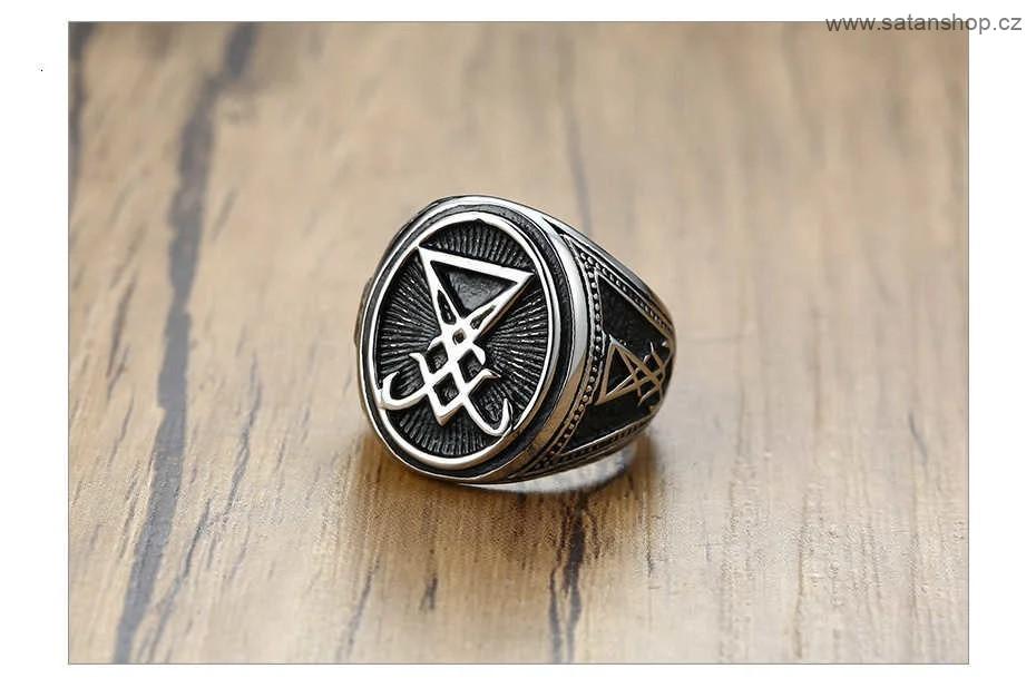 Prsten - Occult Lucifer - 316L - Black Ritual