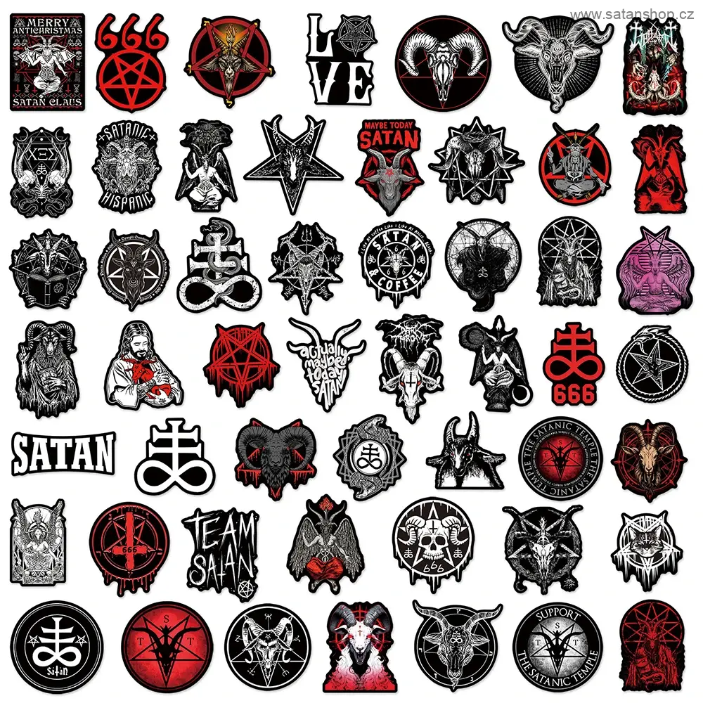 Samolepky - Satanic - set 50 ks