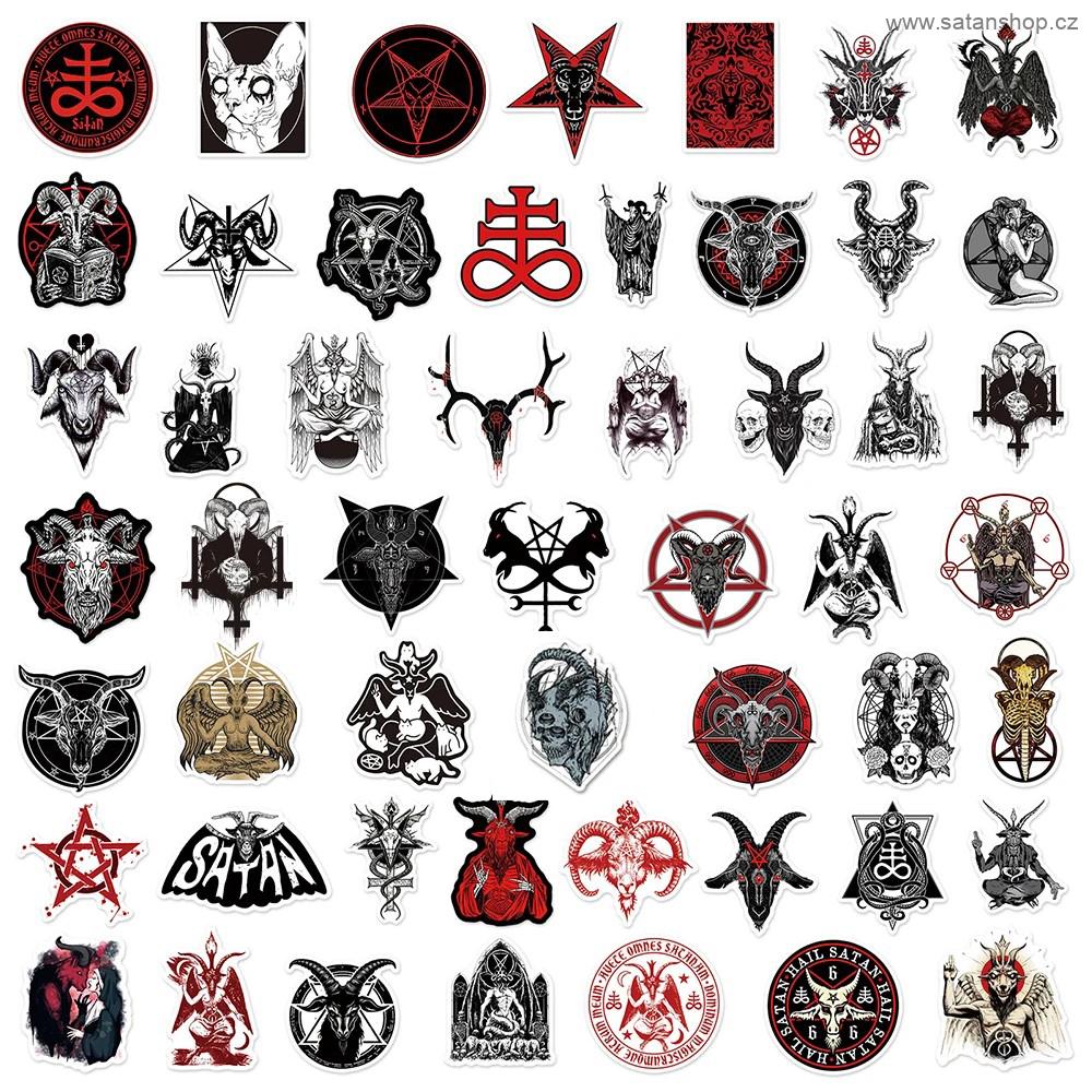 Samolepky - Satanic III - set 50 ks