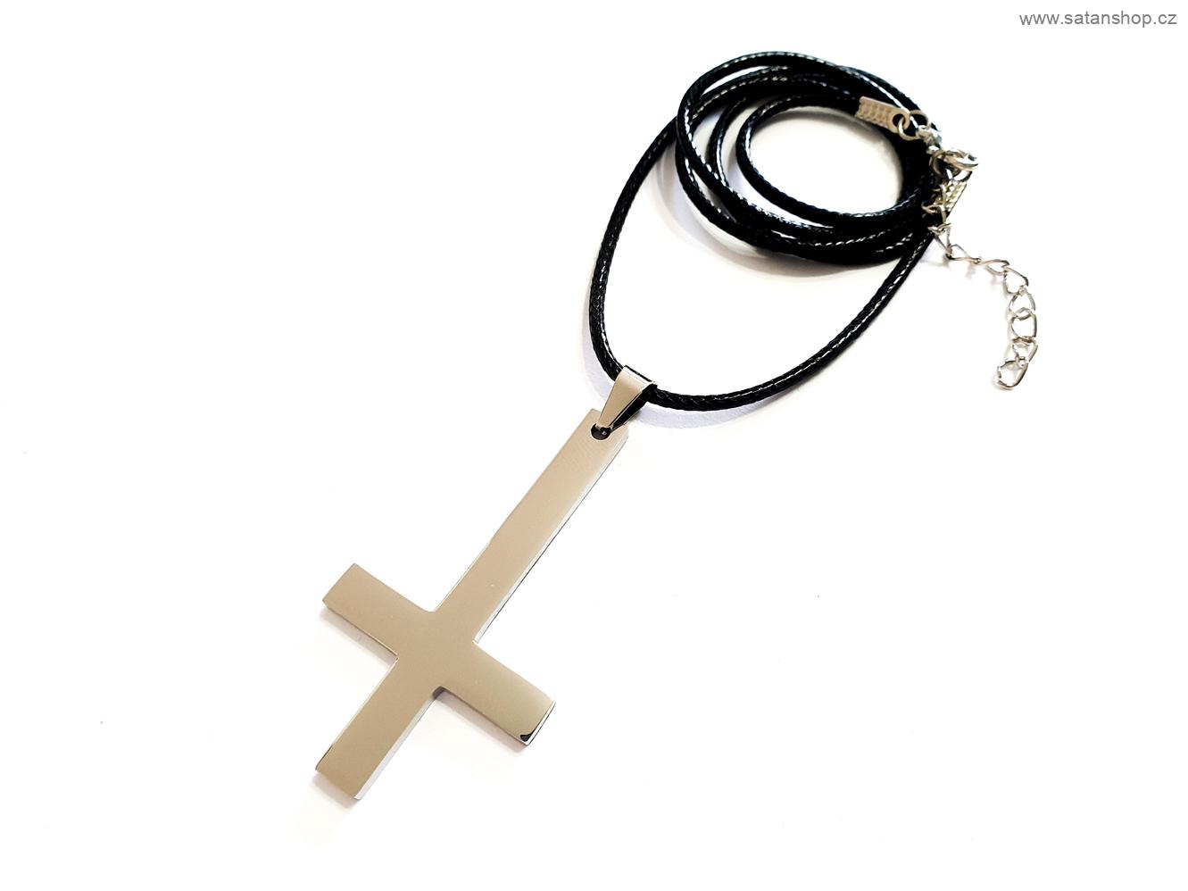 Náhrdelník - Cross and Leather