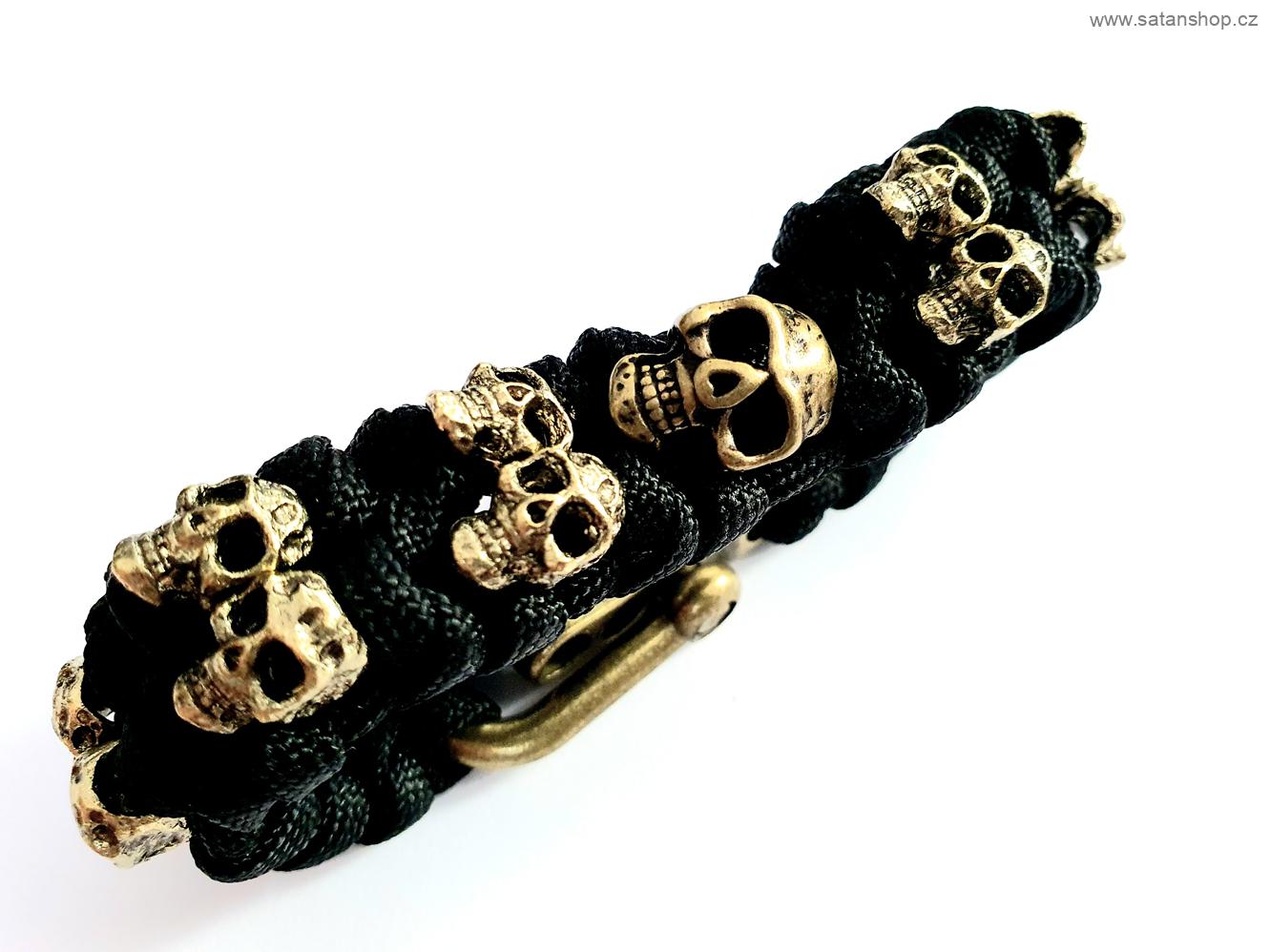 Náramek - Skulls on Hand