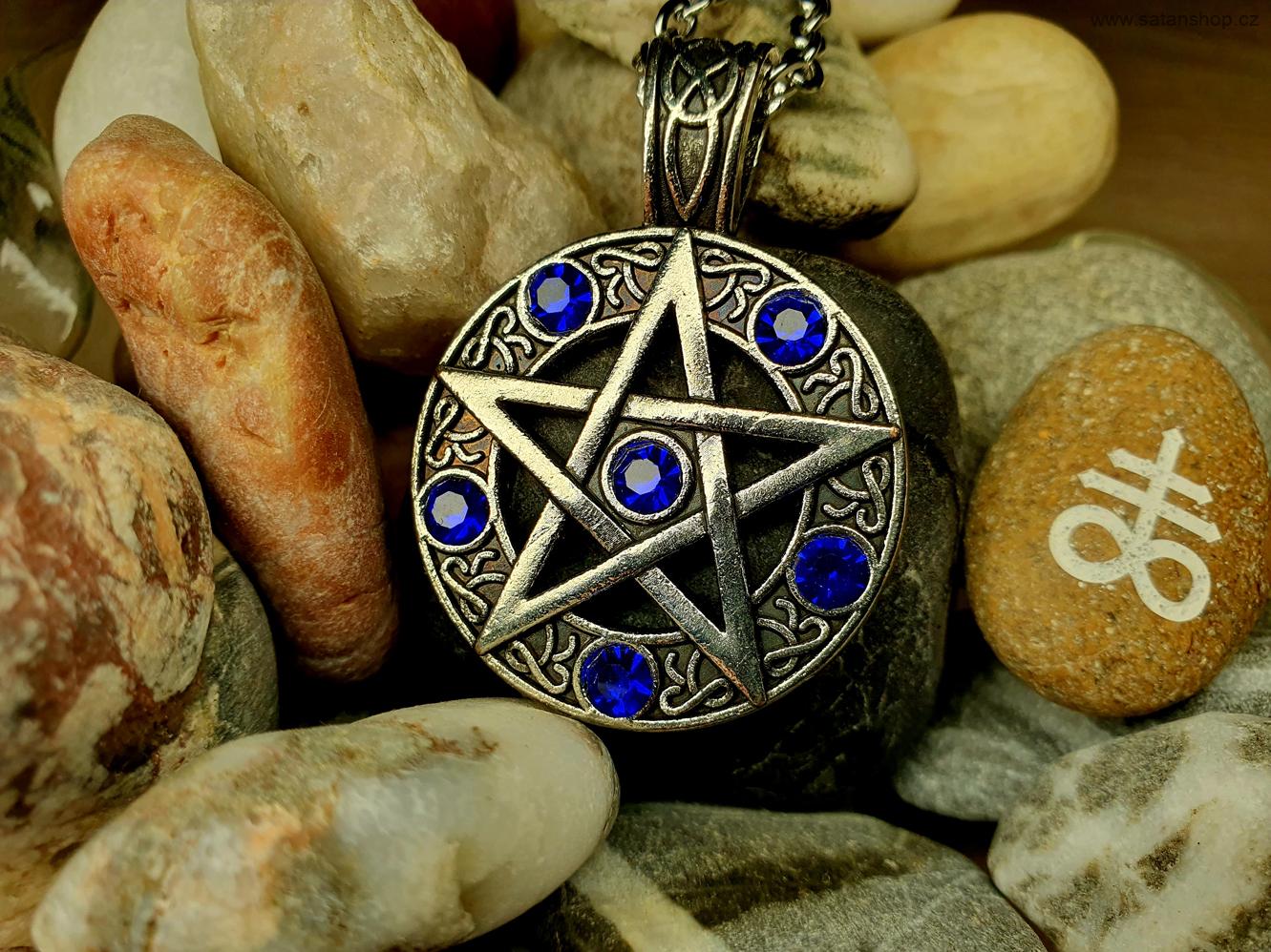 Náhrdelník - Pentagram - White Ritual - 316L