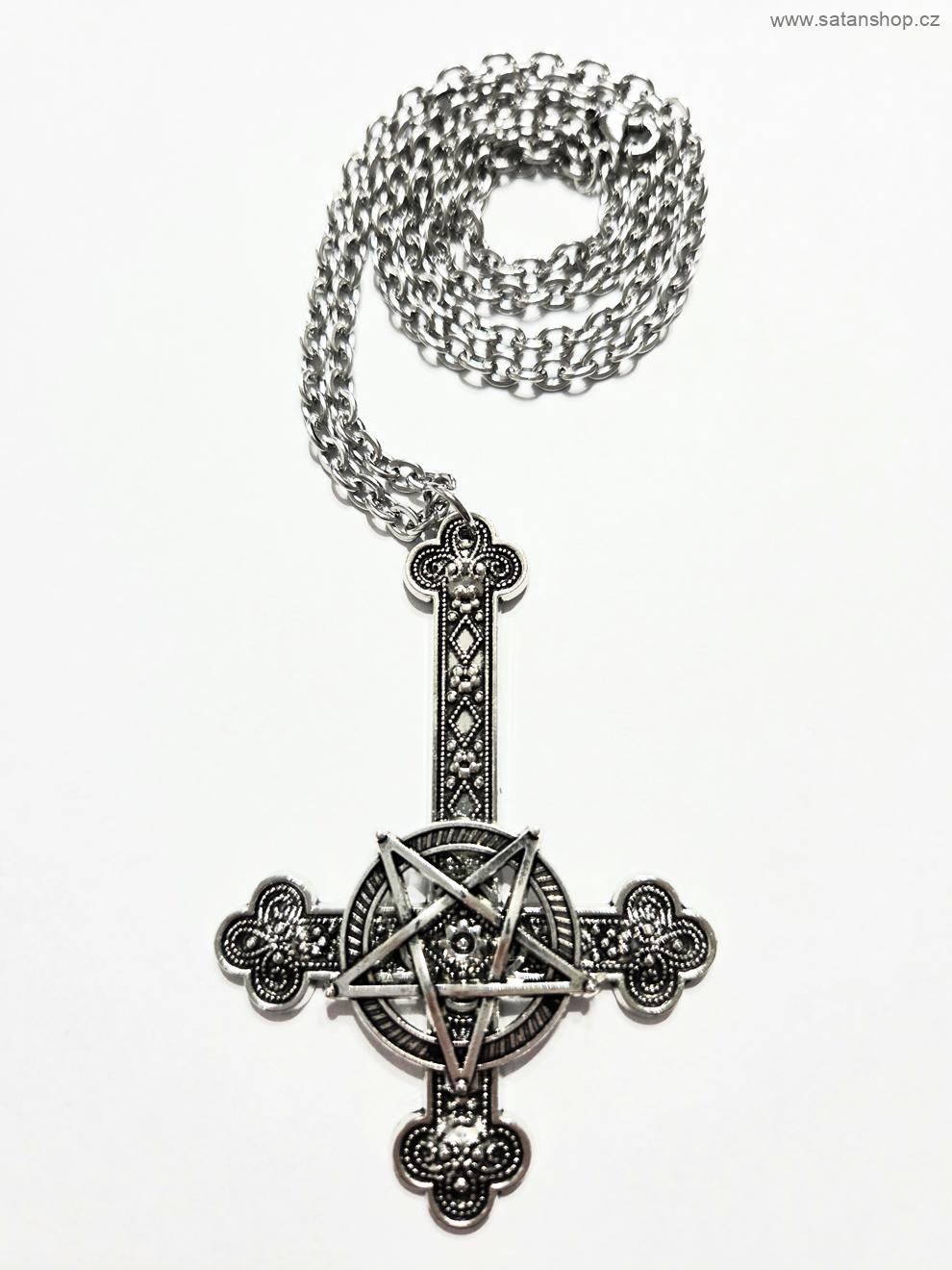 Náhrdelník - Obrácený kříž - Gothic Curse