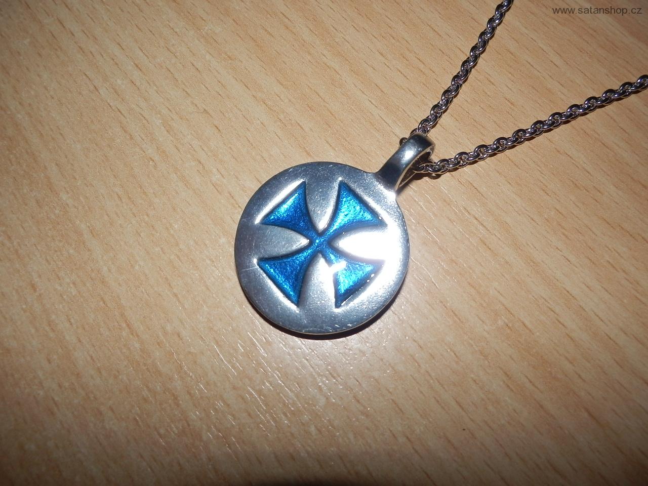 Náhrdelník - Iron Cross Blue