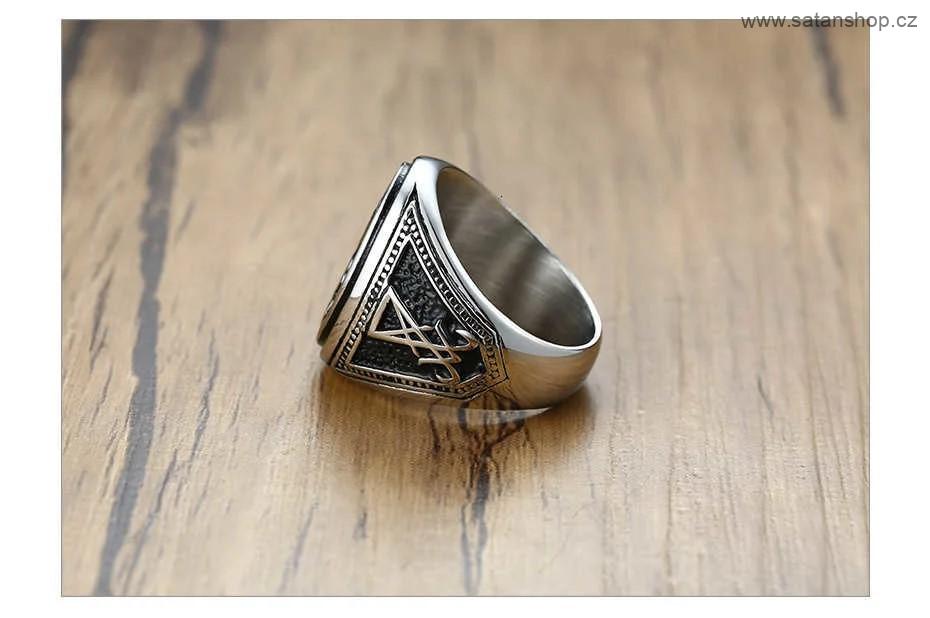 Prsten - Occult Lucifer - 316L - Black Ritual