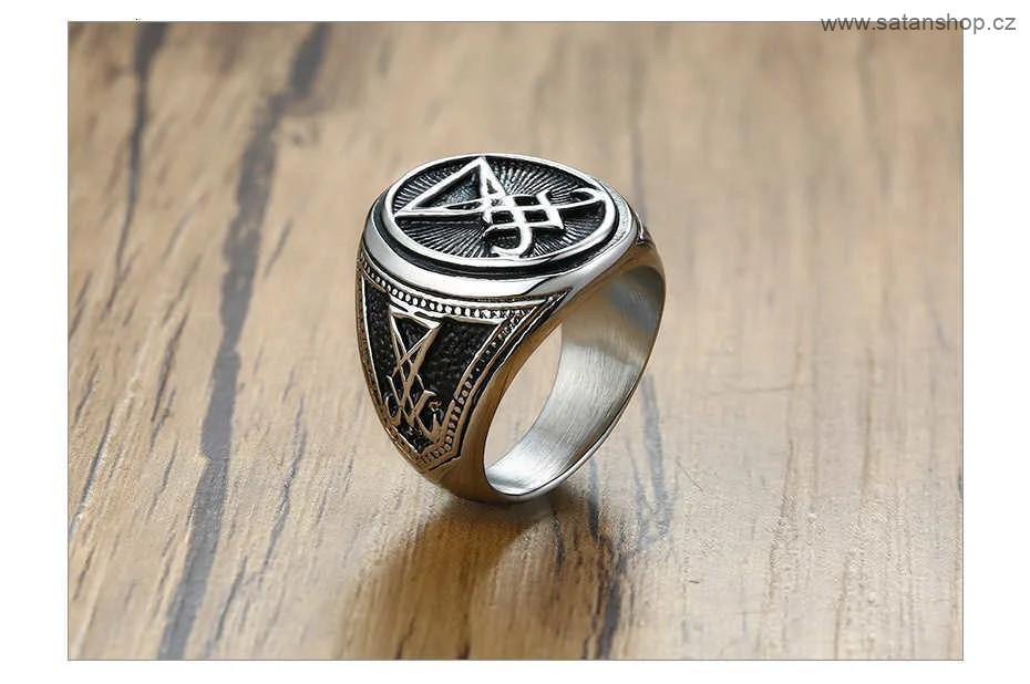 Prsten - Occult Lucifer - 316L - Black Ritual