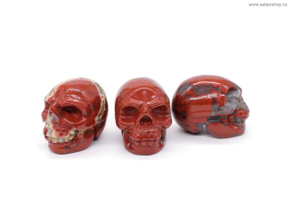 Lebka z kamene - Červený Jaspis