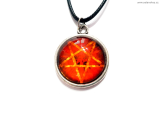 Náhrdelník - Pentagram in Fire - 23 mm