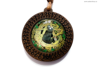 HeLLWood - náhrdelník - Pentagram Cat