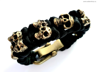 Náramek - Skulls on Hand