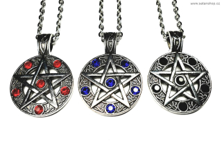 Náhrdelník - Pentagram - White Ritual - 316L